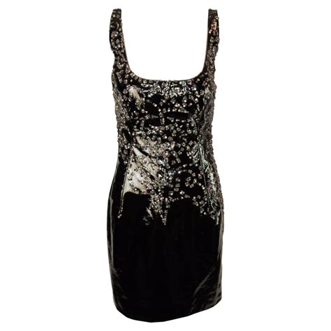 leather dress versace|versace embellished dress.